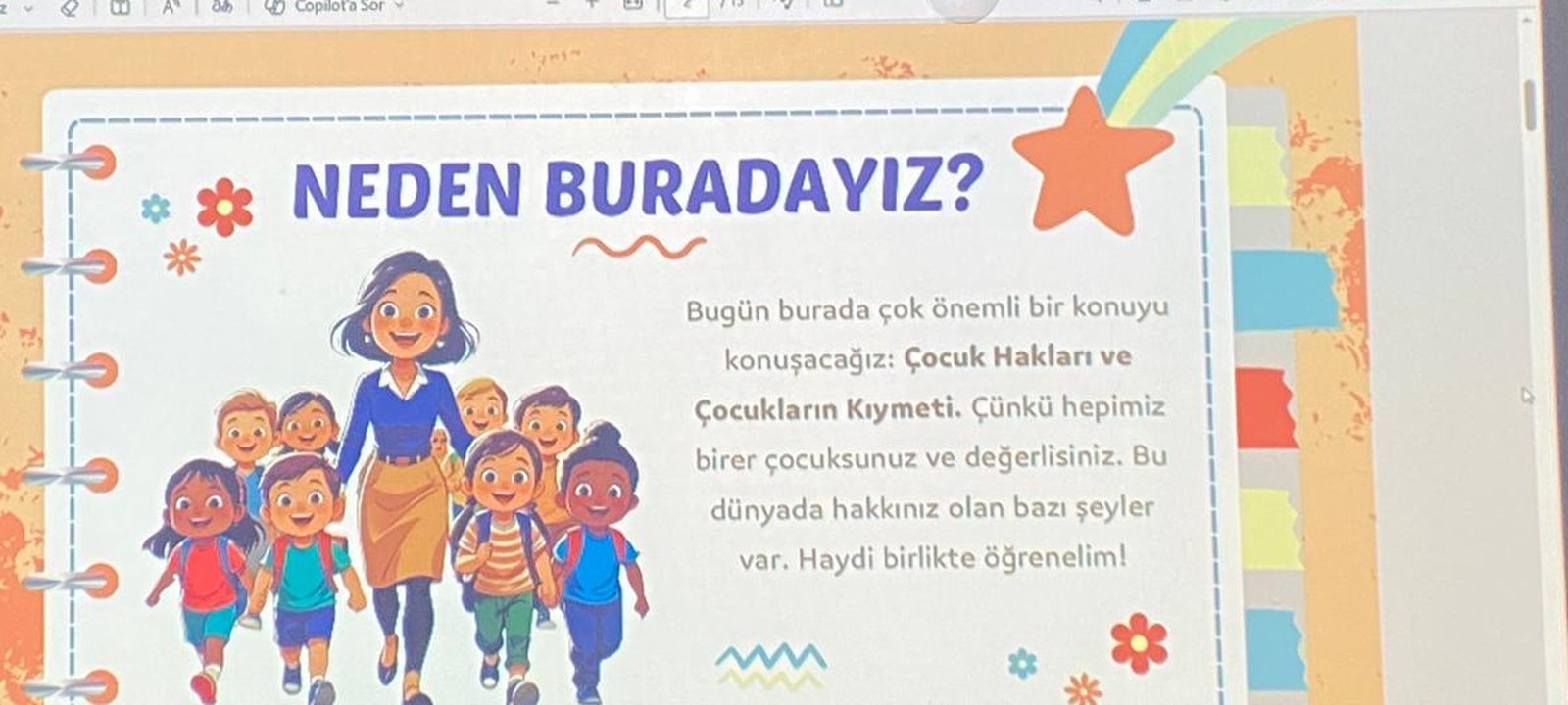 Seminerin giriş slaydı: Neden Buradayız?